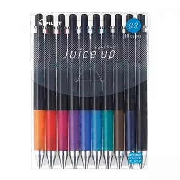 Шариковые ручки Pilot Gel Ink Juice Up 03, набор из 10 цветов