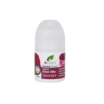 Шариковый дезодорант Dr Organic Rose Otto 50 мл