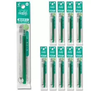 Шариковый фрикционный наполнитель Pilot LFBKRF12EF 0,5 мм, набор из 10 шт., зеленый