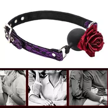 Шариковый кляп для рта Rose Mouth, дышащий, открытый кляп для рта, кляп для взрослых, ограничения для связывания, секс-игрушка BDSM для мужчин и женщин, прелюдия для пар