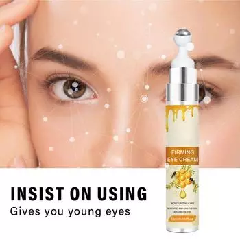 Шариковый крем для век увлажняет и питает кожу вокруг глаз, снимает отечность и уменьшает мелкие морщинки и темные круги вокруг глаз 15 мл