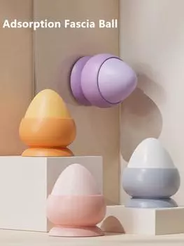 Шариковый присоска с твердой силиконовой подошвой, массажный ежик, арахисовый мяч, йога, релаксация, массажер для плеч, спины и талии фиолетовый