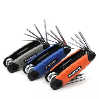 Шариковый шестигранный ключ 8 в 1, плоский шестигранный гаечный ключ, портативная складная отвертка, инструменты для ремонта black-Plum blossom head