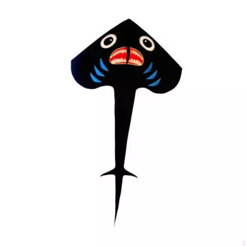 Shark Shaped Kite Single Line with Long Tail Easy Control Game Toy Giant for Park Garden