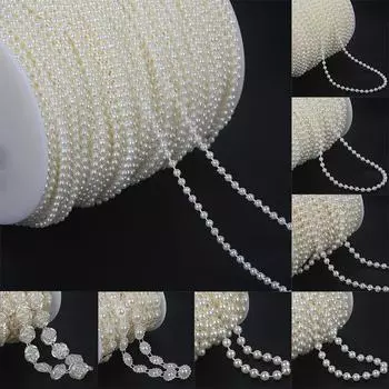 Шарм 2-10 м/мешок Свадебные высококачественные аксессуары для рукоделия ABS Горячая Распродажа Бусины Цепи Украшения для вечеринок Популярные многоразмерные ювелирные изделия Фурнитура Имитация жемчуга 18