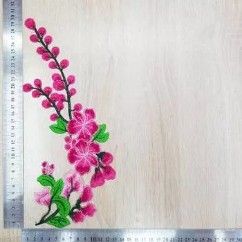 Шарм Аксессуары для одежды Цветок Ручная работа DIY Вышивка 1 шт Швейные аппликации Нашивки розы красного