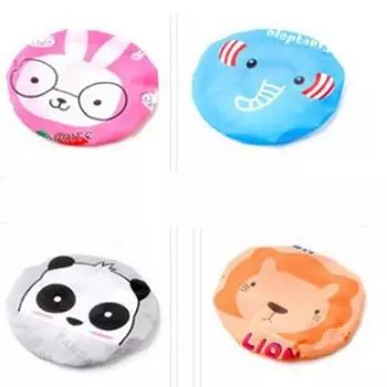 Шарм для малышей с мультяшным принтом животных, водонепроницаемый для дома, купания, принт животных, симпатичная шапочка для волос, водонепроницаемая для купания, салона, шапочка для душа, салона жёлтый