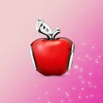 Шарм из стерлингового серебра 925 пробы, подвеска Белоснежка, красное яблоко , бусины 925, женские ювелирные изделия, подходят для оригинального модного браслета, женский любимый подарок