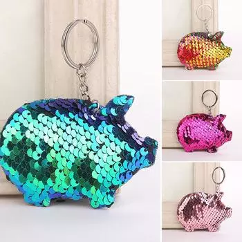 Шарм Подарки Животное Свинья Блестки Милый Блестящий Брелок Подвеска Автомобильные Украшения Новые