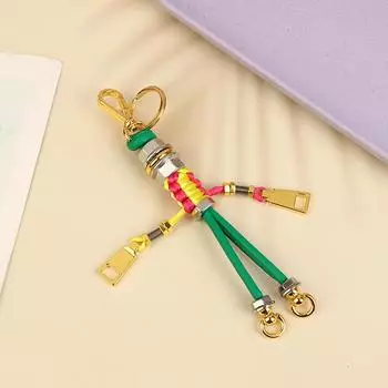 Шарм Подвеска Робот Металлическая Веревка Плетеный Шнурок Подвеска для Сумки Подвеска для Ключей Креативная Подвеска для Автомобиля Украшение для Кожаной Сумки