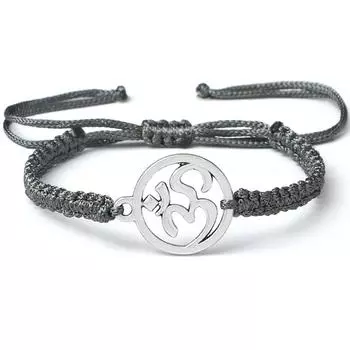 Шарм Символ Ручной работы Плетеный шнур Регулируемые Красные Черные Браслеты Женские Мужские На удачу Модная Бижутерия Подарок другу Молитва CHINA