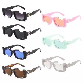 Шарм унисекс неполные женские солнцезащитные очки дизайнер UV400 прямоугольник отличительные мужские