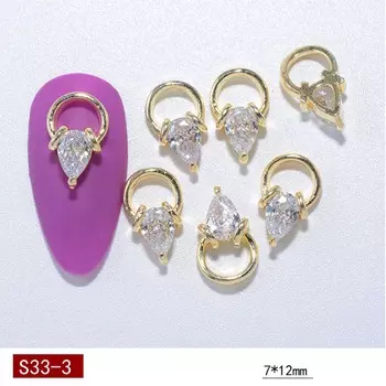 Шармы Металл Циркон Бабочка Стразы для Ногтей Ювелирные Украшения для Нейл-Арта Украшения для Нейл-Арта Подвеска Цепочка S33-3