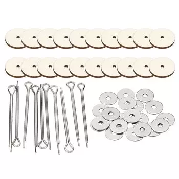 Шарнир для кукол PATIKIL 20 мм, 10 комплектов, съемный шплинтовой соединитель и поднос из ДВП, изготовление конечностей, идеально подходит для создания поделок своими руками