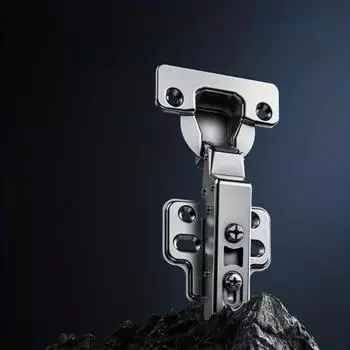 Шарнир из нержавеющей стали с полным демпфированием и толстой боковой пластиной, специально разработанный для малоугловых двухступенчатых бесшумных гидравлических шкафных петель