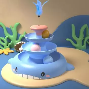 Шарнирная игрушка для кошек с интересным дизайном в виде дельфина с перьями, забавная палочка для питомца, комплектующие для авто