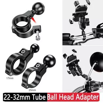 Шарнирное крепление на руль из алюминиевого сплава, основание руля мотоцикла, 17 мм, 25 мм, адаптер для крепления на велосипед для держателя телефона на мотоцикле