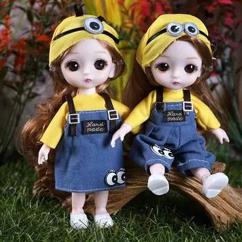 Шарнирные куклы 17 см, куклы BJD, игрушки с одеждой, обувь, нерегулируемая косметика для волос, лучший подарок для девочек и детей