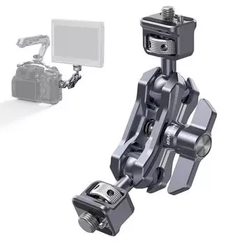 Шарнирный кронштейн NEEWER Magic Arm, легкий, с шаровой головкой, совместимый с клеткой для камеры, монитора, подсветки UA071, винты 1/4 и 3/8/анти-скручивание