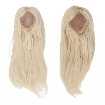 Шарнирный парик для куклы, длинные прямые волосы с челкой, молочное волокно с сетчатой тканью, молочно-золотой 1/3 2223cm Head Circumference