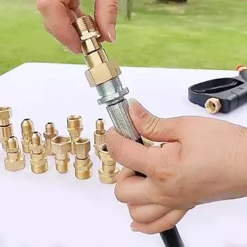 Шарнирный соединитель для мойки высокого давления, фитинг для шланга M14 с резьбой 14/15 мм, поворотный на 360 градусов соединитель для распылителя