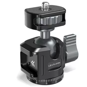 Шаровая головка Leaplumin для совместимой с панорамным креплением для дюймового холодного башмака, грузоподъемность, совместима с камерами, съемка, вращение на 360°,