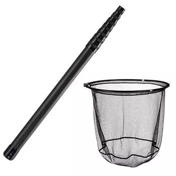 Шаровая ручка для приземления Ash Small Joint Ball телескопическая приземляющаяся шаровая головка 7 40 см из алюминия для морской и пресной воды 55 см после сжатия 2,7 м чёрный