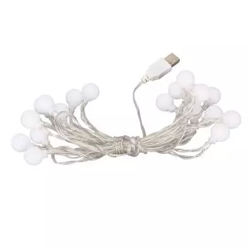 Шаровые гирлянды Водонепроницаемые Питание от USB-порта Светодиодные декоративные шары для спальни свадьбы