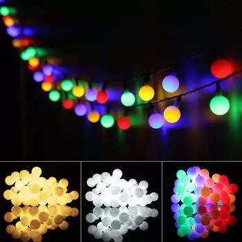 Шаровые светодиодные гирлянды рождественские огни для рождественской елки гирлянда рождественская свадебная вечеринка декор 3m 20LEDs