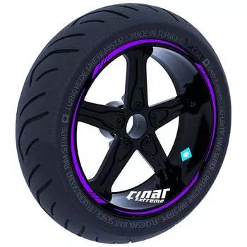 Sharp Design Eggplant Purple Inner Outer Rim Set Rim Tape Wheel Stripes Decals Sticker CinarExtreme