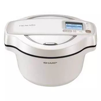 Sharp Healsio Hot Cook Electric Cooking Pot Waterless Pot 1.6L For 2~4 People Smartphone Link White KN-HW16E-W