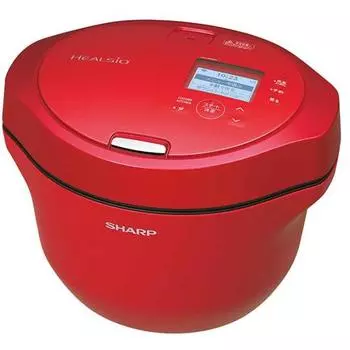 SHARP Waterless Automatic Cooking Pot HEALSiO Hot Cook 2.4L Type Red KN-HW24G-R
