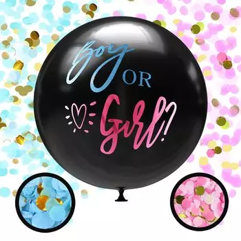 Шары с надписью «Расскажи пол» Шары с конфетти из 5 или 2 шаров с надписью «Расскажи пол» Шары с сюрпризом с надписью «Расскажи пол» с конфетти A (Типы наборов/1 шт.) [Т]