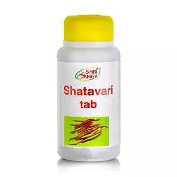 Шатавари (120 таб, 580 мг), Shatavari, Shri Ganga Pharmacy