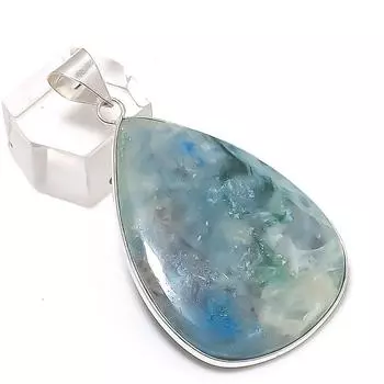 Shattuckite Gemstone Handmade 925 Sterling Silver Jewelry Pendant 2.17 m0N16