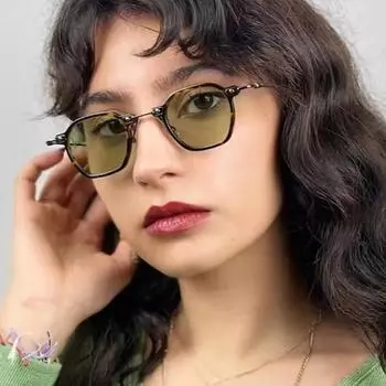 SHAUNA Ins, популярные модные маленькие многоугольные квадратные мужские солнцезащитные очки в стиле панк, прозрачные женские солнцезащитные очки с градиентными линзами