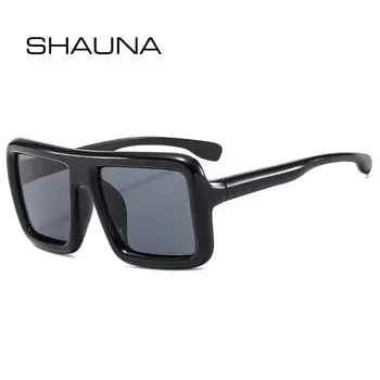 SHAUNA модные негабаритные квадратные женские солнцезащитные очки ярких цветов оттенка UV400 ретро трендовые мужские солнцезащитные очки в стиле панк