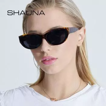 SHAUNA модные солнцезащитные очки «кошачий глаз» брендовые дизайнерские яркие цвета уличные оттенки UV400