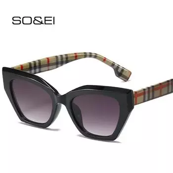 SHAUNA Ретро кошачий глаз женские роскошные солнцезащитные очки модный брендовый дизайнер многоугольные очки мужские оттенки UV400 градиентные солнцезащитные очки White grey