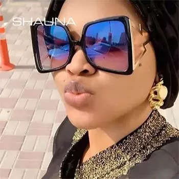 SHAUNA винтажные уникальные молнии с металлическими ножками, большие кошачьи глаза, женские солнцезащитные очки с градиентными линзами, мужские солнцезащитные очки UV400
