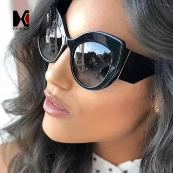 SHAUNA женские солнцезащитные очки в большой оправе «кошачий глаз» цвета змеиной кожи, солнцезащитные очки с градиентом и бабочкой UV400
