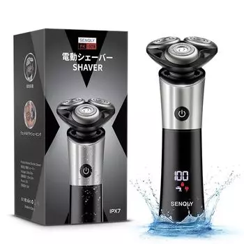 shaver men s rotary electric [With 3 Japanese-made spare blades, 54 blades, for both dry and wet use] shaving electric shaver low noise IPX7