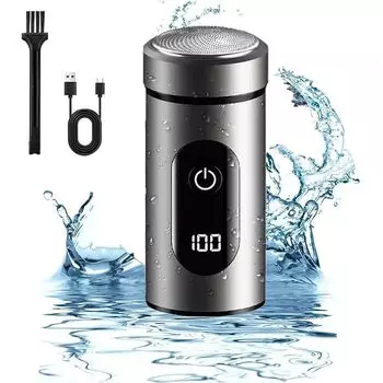 shaver mens mini shaver for men 6 inner blades 1200MAH usb fast charging IPX7 waterproof Wet and dry use Automatic polishing function low noise