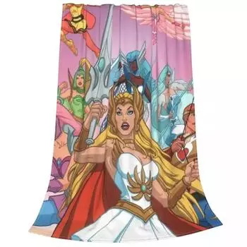 She Ra Princess Of Power Anime Blanket Glimmer Adventure Cartoon Fuzzy Funny Soft Throw Blankets for Bedspread Winter blanket 40x50in