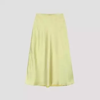 [She S miSS] Атласная расклешенная юбка миди SwwSko11050 Ly light yellow/44