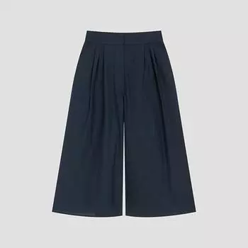 She S Miss Back Banded Cropped Culotte PantS SwwSlo22180 Dn DARK NAVY/55