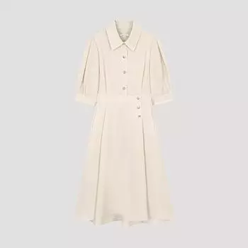 She S miSS Back Banding Flare Shirt dreSS SSwopo22010 Lb light beige/55