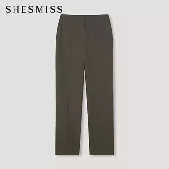 She S miSS Back Banding Solid SlackS SwwSln42060 Mk melange khaki/55