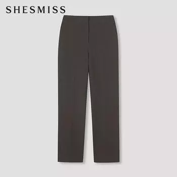 She S miSS Back Banding Solid SlackS SwwSln42060 Mb melange brown/66