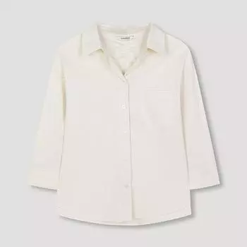 She S miSS Back Shirring Open Collar Shirt SwwStn31050 Lb light beige/55